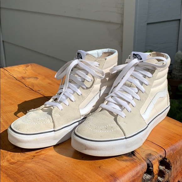 vans cream high tops